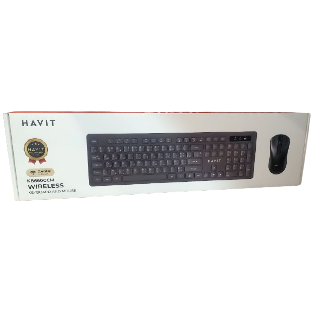 COMBO SANS FIL WIRELESS CLAVIER MOUSE OFFICE HAVIT KB660GCM